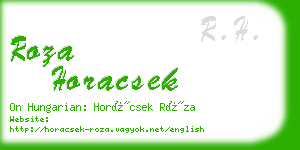 roza horacsek business card